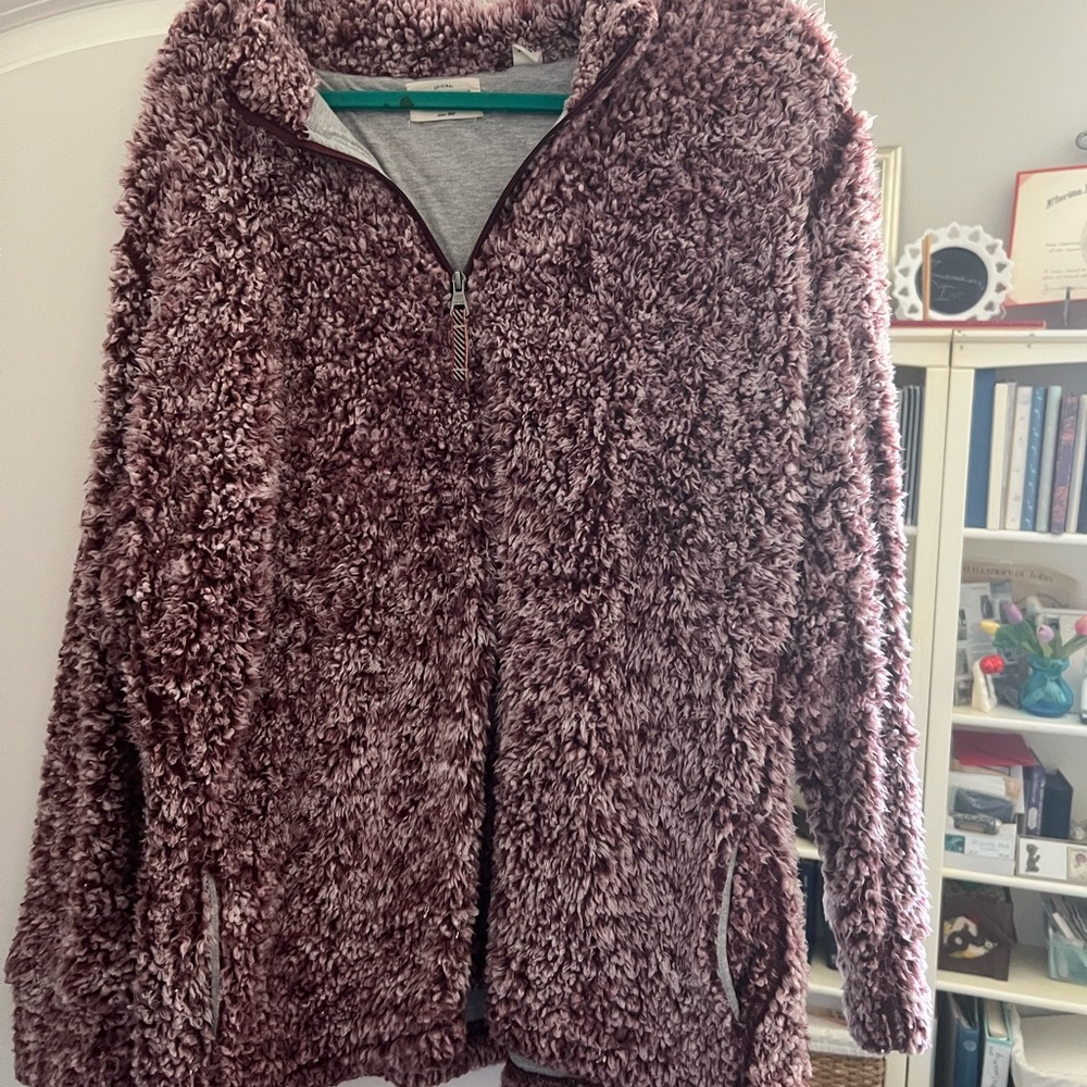 Cozy Maroon Fleece Jacket